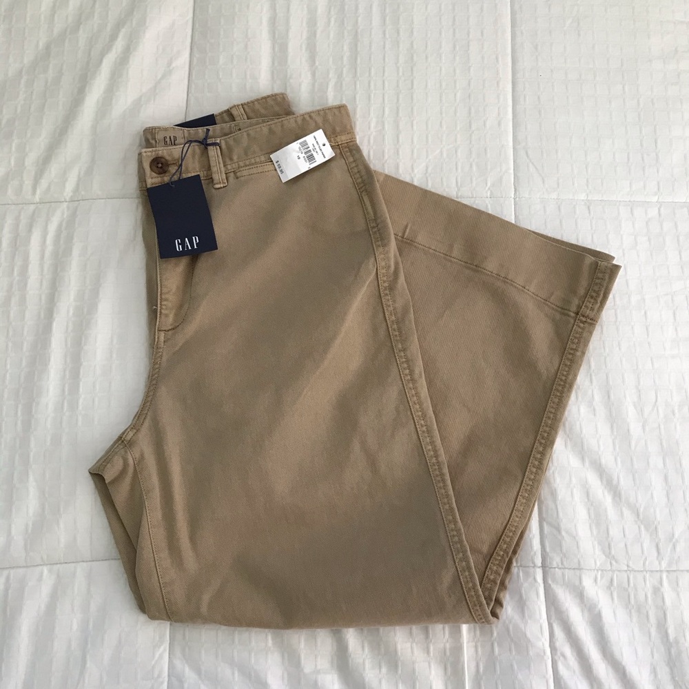 Gap High Rise Wide-Leg Crop Khakis